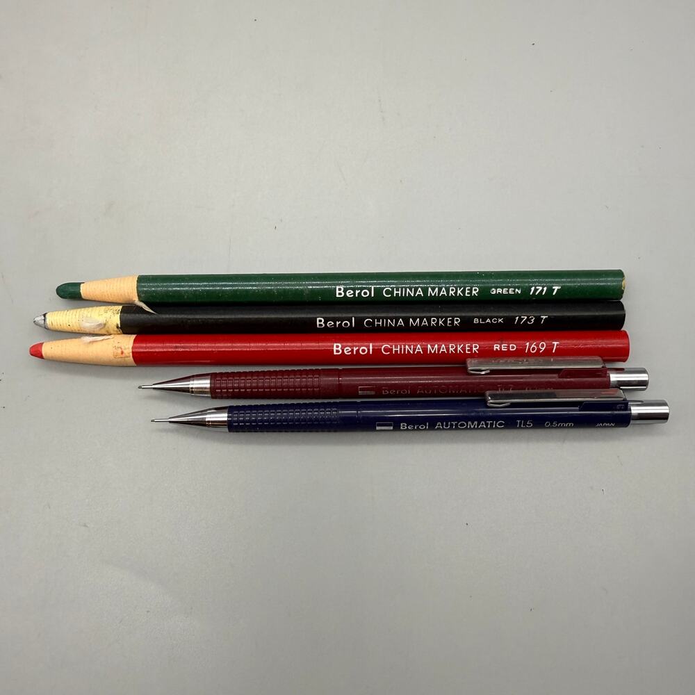 Vintage Berol Pencil lot Automatic TL5 Red Green Black pencils